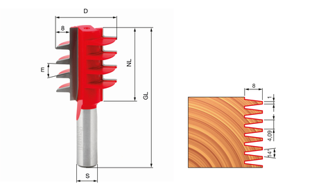 Fraise à encoller / à bouveter Freud D35 S12 Z2 FR-99-03712P 1