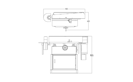 Ponceuse de chants Holzprofi Maker ES6108, oscillante HP-M1-ES6108 4