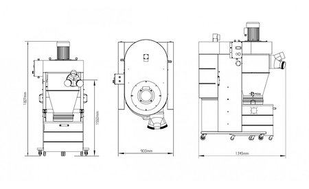 Système d'aspiration d'air pur Holzprofi Maker RL150AC HP-M1-RL150AC 3