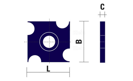 Plaque réversible DIA 18 x 18 x 1,95 mm KLE-Z055-020-NKD 1