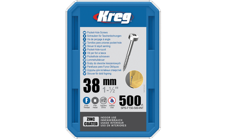 Kreg self-tapping screws with flat head Fine 38.1 mm 500 pcs KR-SPS-F150-500-EUR