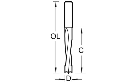 Dübelbohrer - Oberfräse T-C180X1-4TC 1