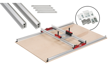 Guide de surfaçage Woodpeckers Extended Slab Flattening Mill, Basic SET-SLBFLTXL